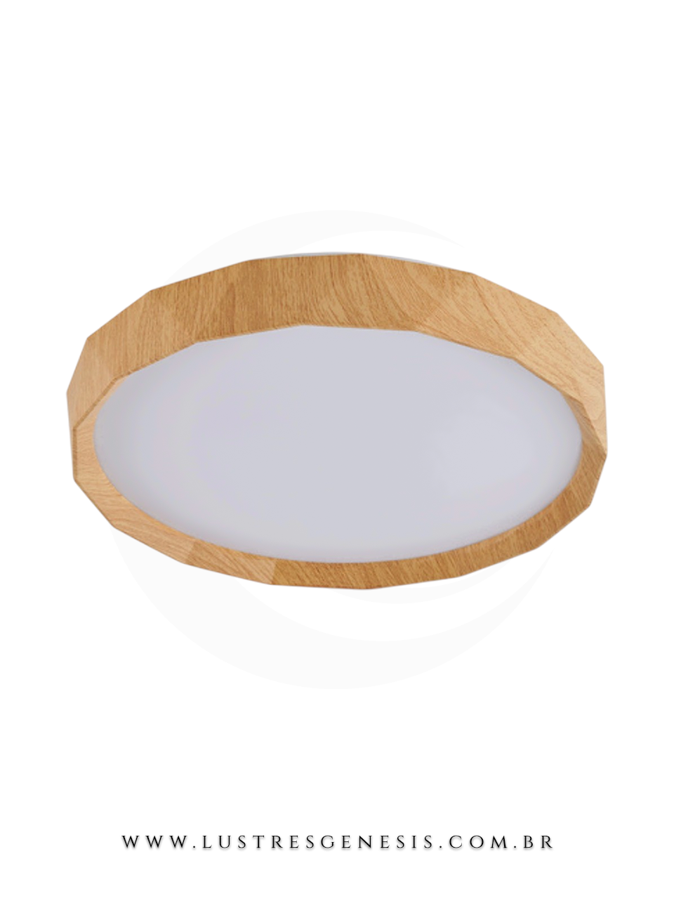 Plafon Moderno Ligna de Madeira - 65cm